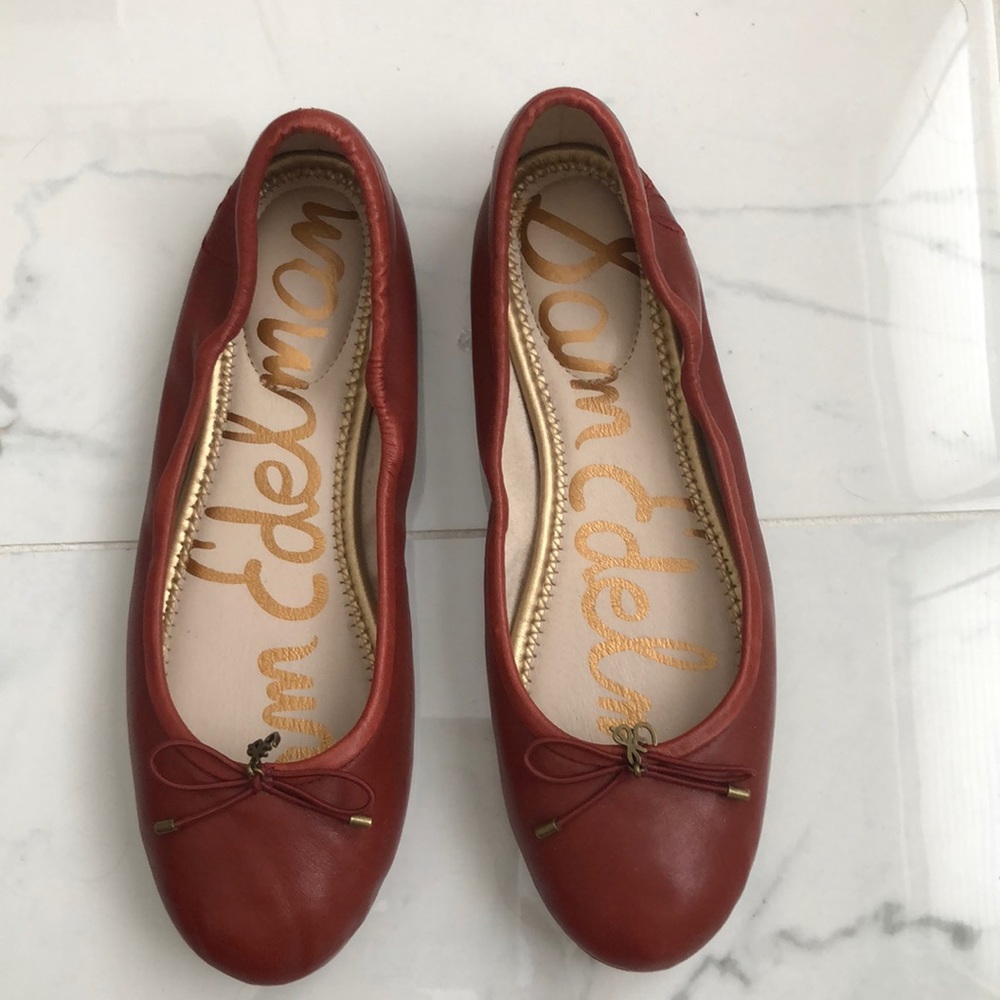 Ballet slippers in the most gorgeous cognac color. Sam Edelman like new worn 2x